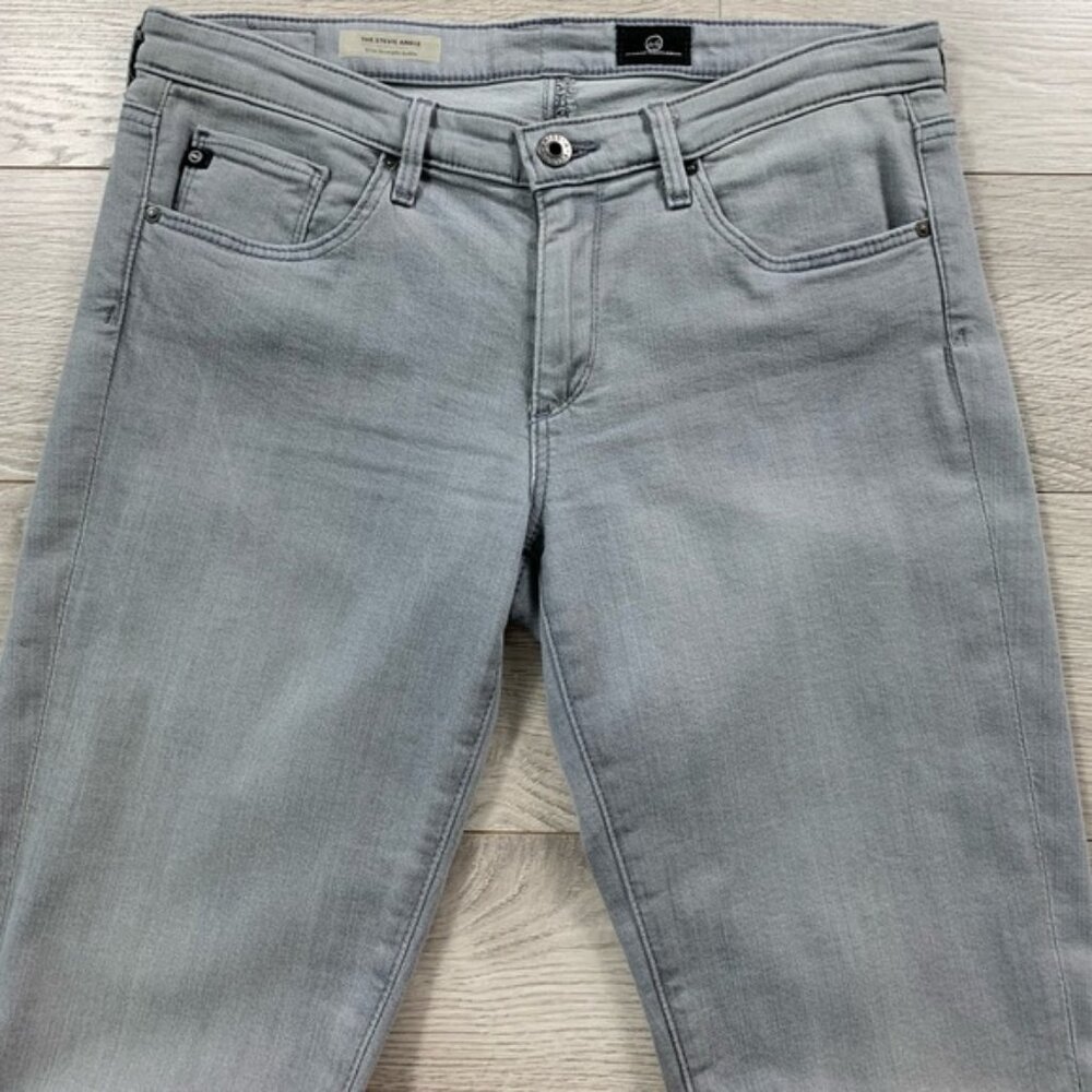AG The Stevie Slim Straight Ankle Grey Jeans - Picture 4 of 12